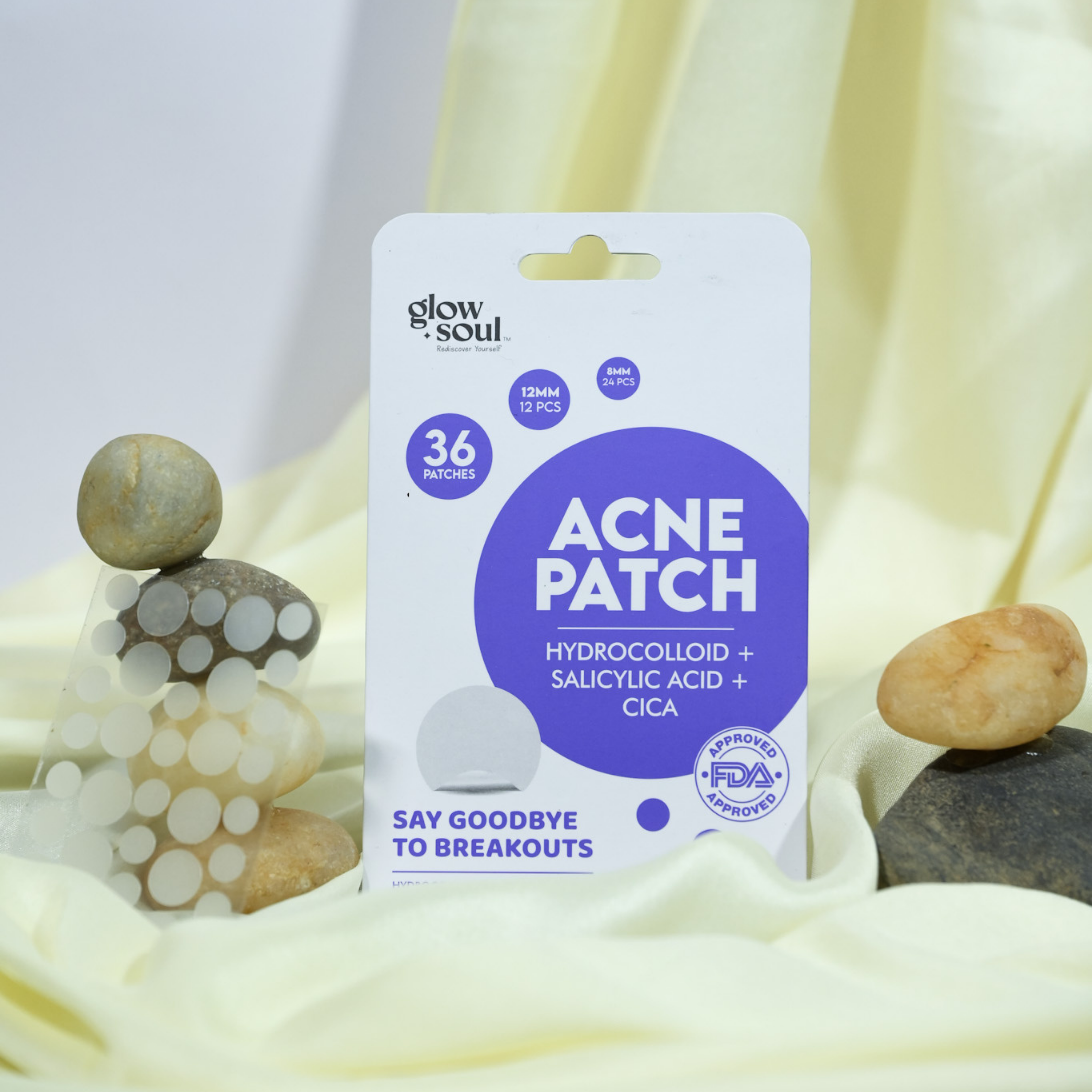 Cica infused Acne Patches With Hydrocolloid + Salicylic Acid (36 Patches)