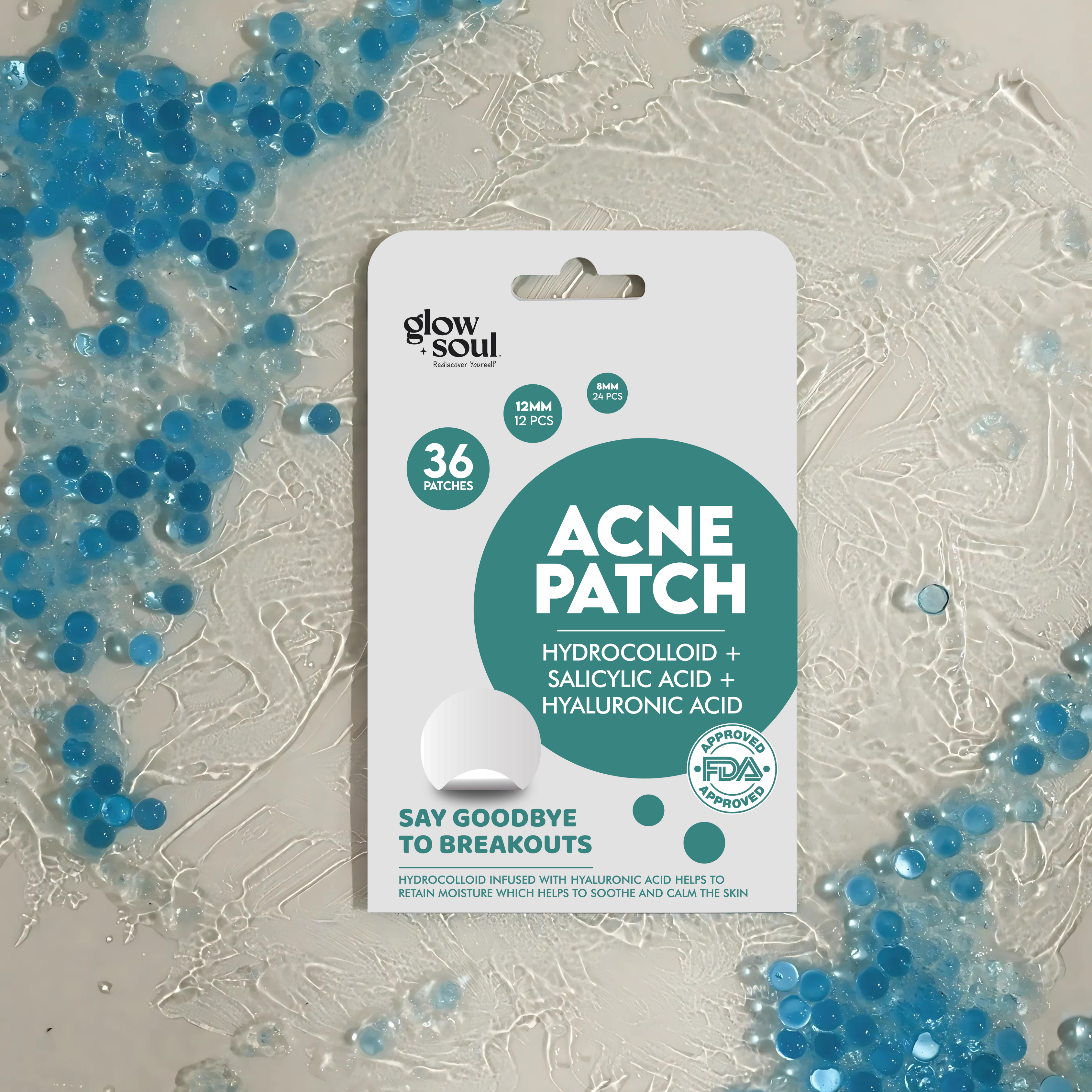 Hyaluronic Acid infused Acne Patches With Hydrocolloid + Salicylic Acid (36 Patches)