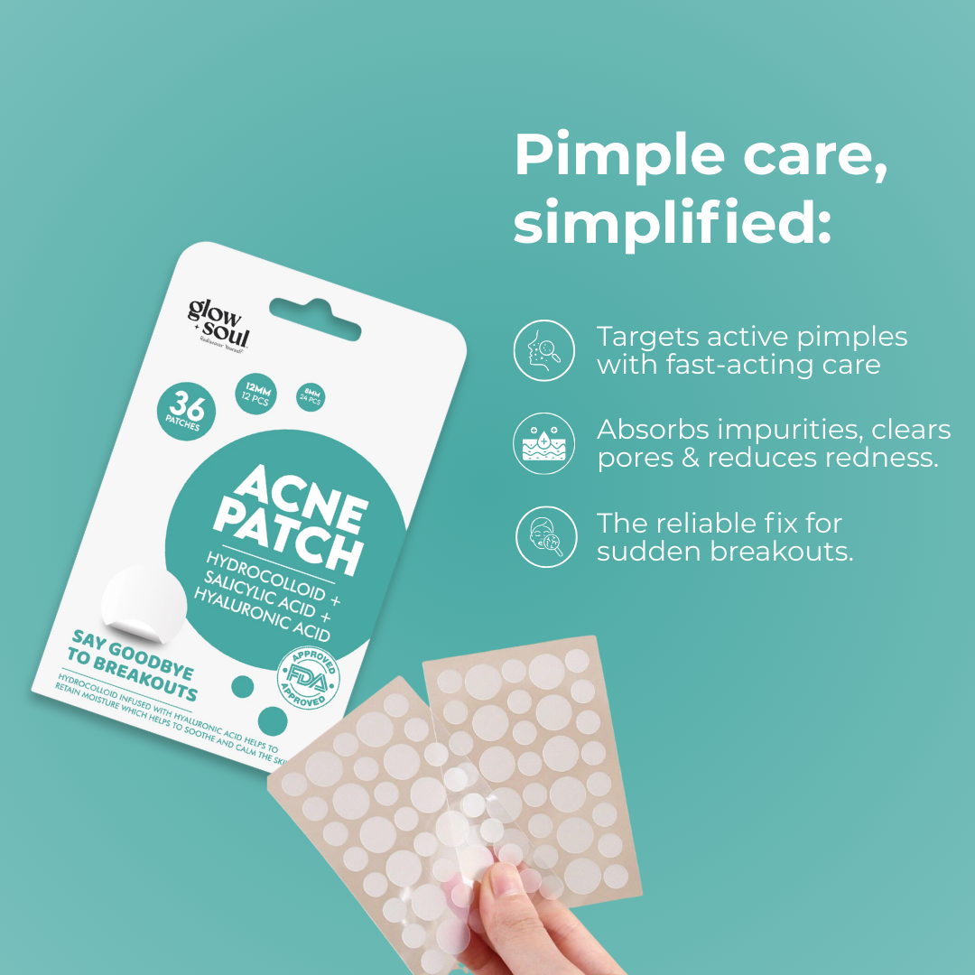 Hyaluronic Acid infused Acne Patches With Hydrocolloid + Salicylic Acid (36 Patches)