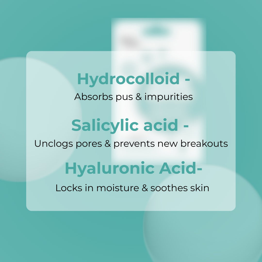 Hyaluronic Acid infused Acne Patches With Hydrocolloid + Salicylic Acid (36 Patches)